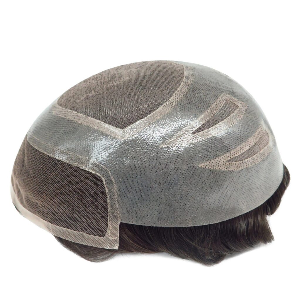 EVR-Versalite Fine Mono Hairpiece With Skin Gauze Perimeter and Lace Front Toupee